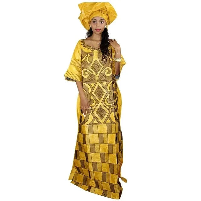 Traditional Kaftran Style African Long Dress