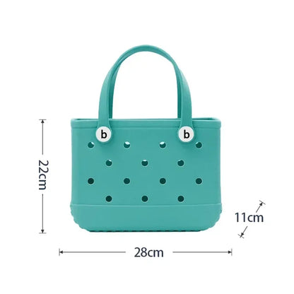 Beach Bogg Children Bag, Shoulder Handbag Waterproof, Summer Storage Basket Summer Shopping Shoulder Bag