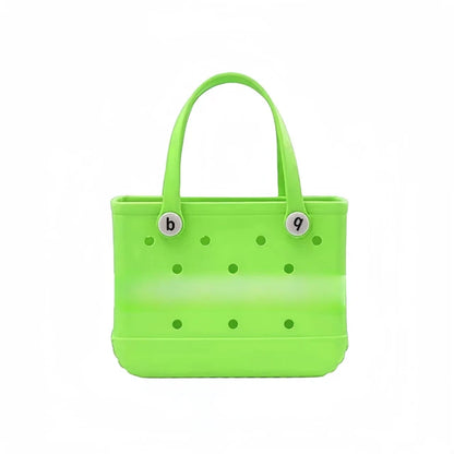 Children Beach Bogg Bag, EVA Waterproof Cute Summer Storage Basket for Kids Bag, Outdoor Picnic Small Solid Color Eva Jelly Bag