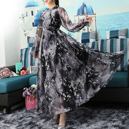 Long Sleeve Floral Maxi Dress