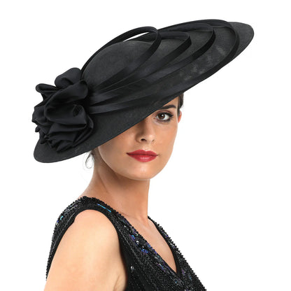 Sinamay Fascinator – Elegant Wedding & Derby Party Hat for Women