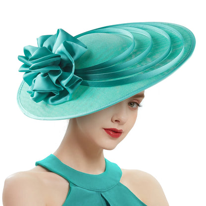Sinamay Fascinator – Elegant Wedding & Derby Party Hat for Women