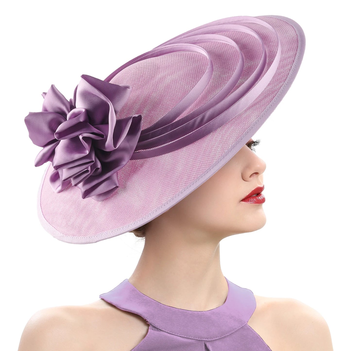 Sinamay Fascinator – Elegant Wedding & Derby Party Hat for Women