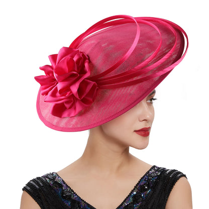 Sinamay Fascinator – Elegant Wedding & Derby Party Hat for Women