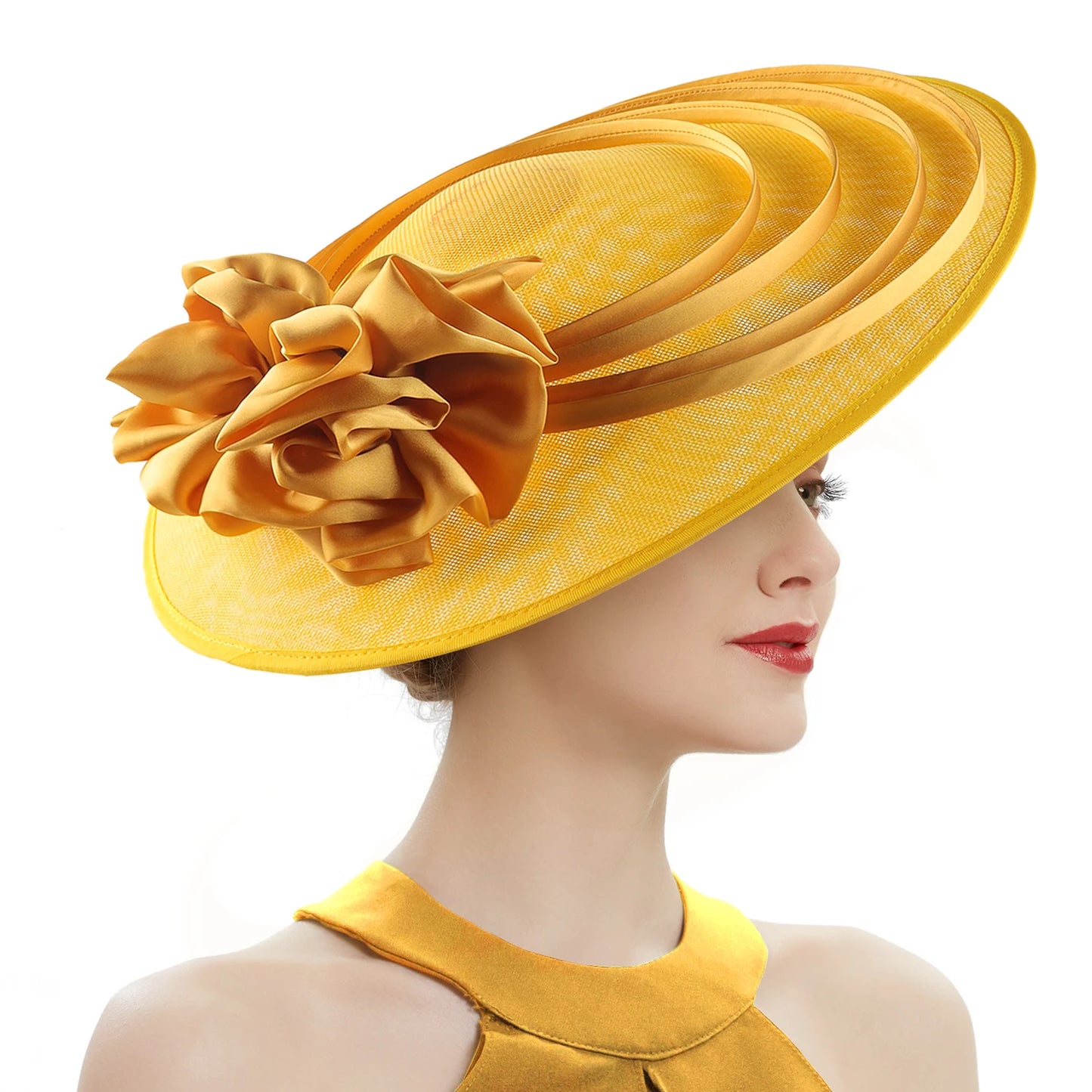 Sinamay Fascinator – Elegant Wedding & Derby Party Hat for Women