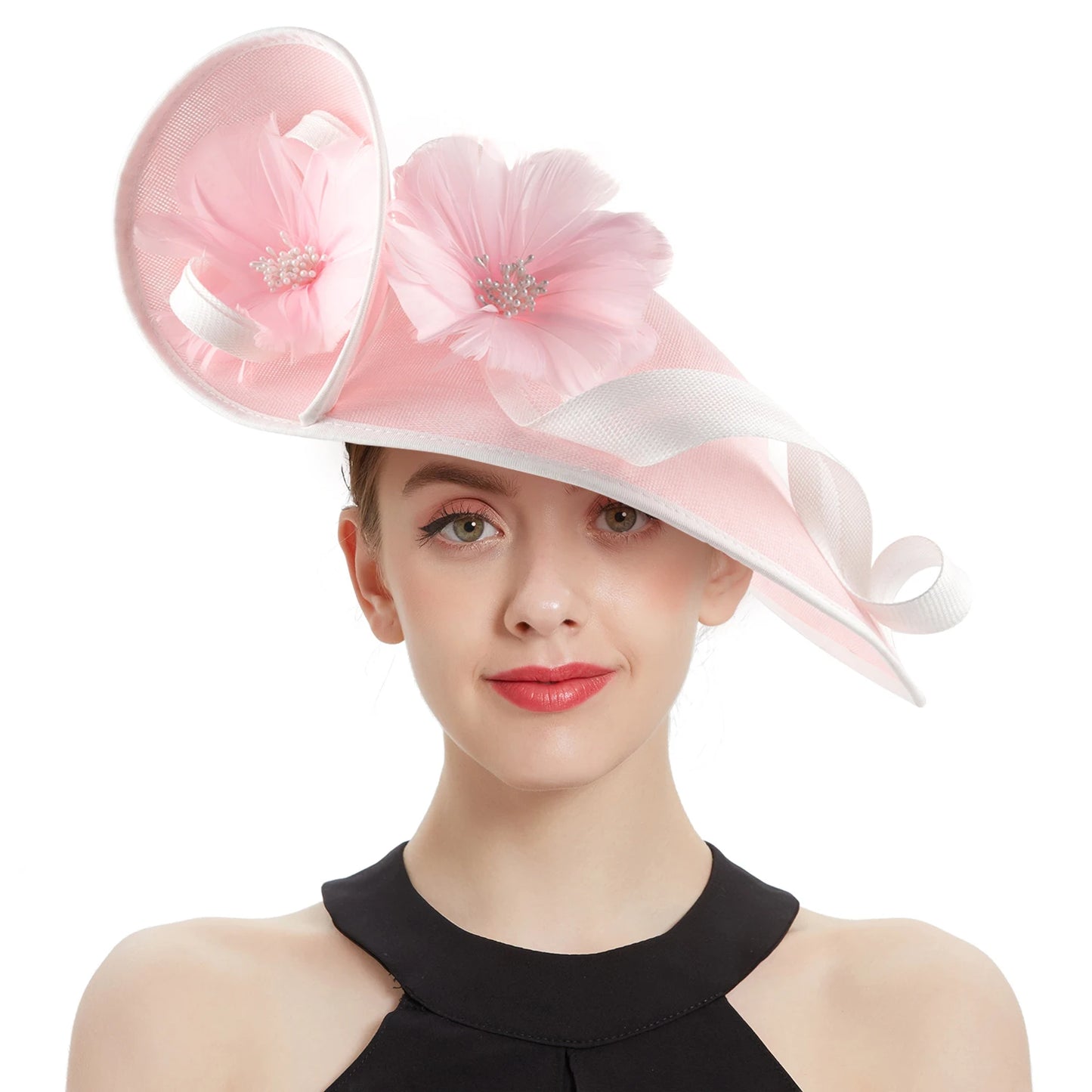 Sinamay Fascinator – Elegant Wedding & Derby Party Hat for Women