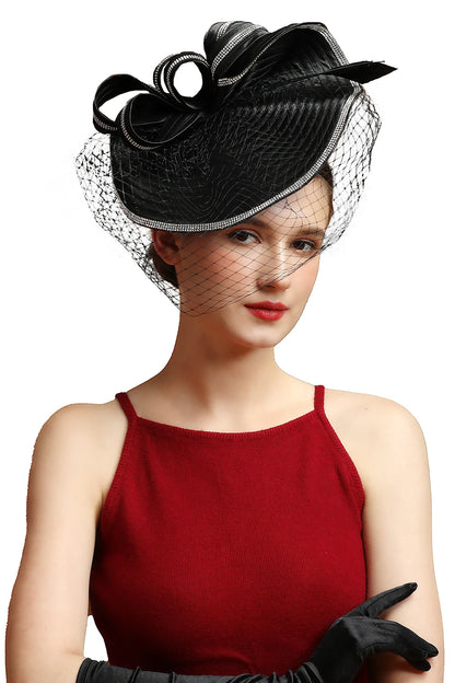 Luxury Fascinator Hat – Satin Cloth Headband for Ascot, Derby & Weddings