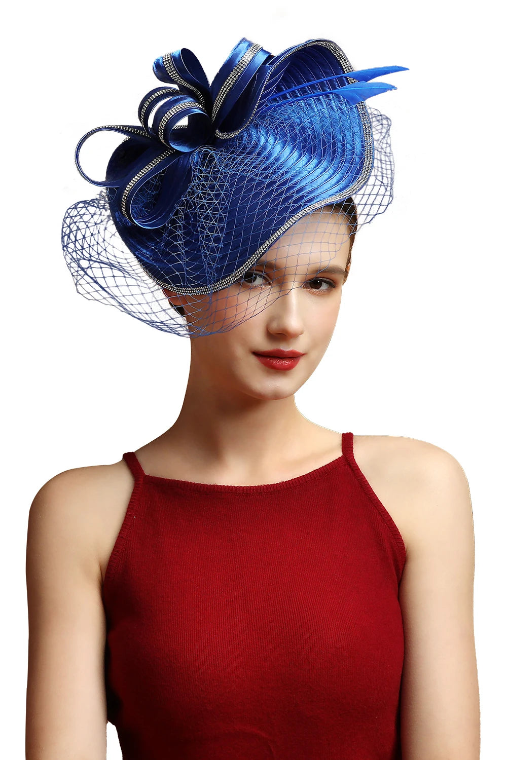 Luxury Fascinator Hat – Satin Cloth Headband for Ascot, Derby & Weddings