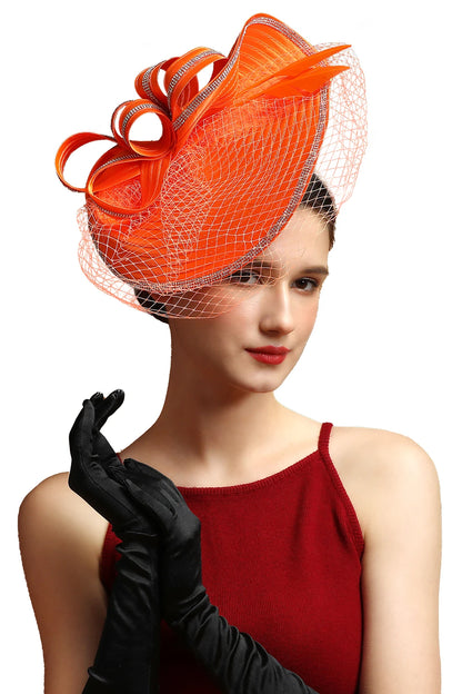 Luxury Fascinator Hat – Satin Cloth Headband for Ascot, Derby & Weddings