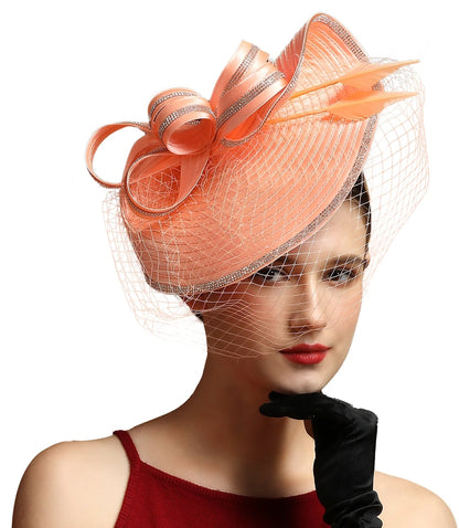 Luxury Fascinator Hat – Satin Cloth Headband for Ascot, Derby & Weddings