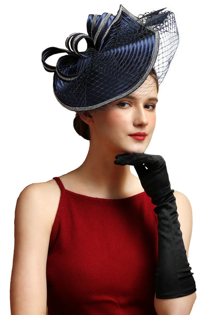 Luxury Fascinator Hat – Satin Cloth Headband for Ascot, Derby & Weddings