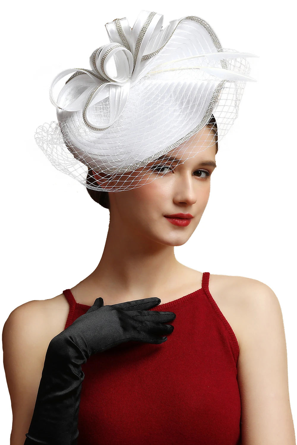 Luxury Fascinator Hat – Satin Cloth Headband for Ascot, Derby & Weddings