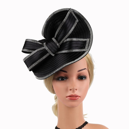 Luxury Fascinator Hat – Satin Cloth Headband for Ascot, Derby & Weddings