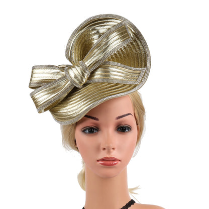 Luxury Fascinator Hat – Satin Cloth Headband for Ascot, Derby & Weddings