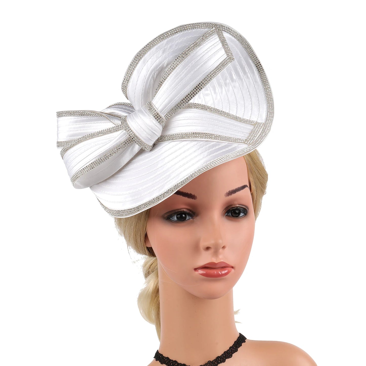 Luxury Fascinator Hat – Satin Cloth Headband for Ascot, Derby & Weddings