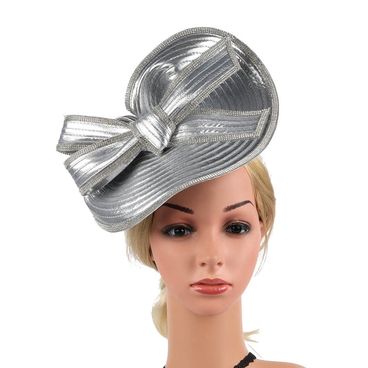 Luxury Fascinator Hat – Satin Cloth Headband for Ascot, Derby & Weddings