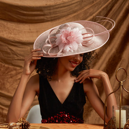 Sinamay Fascinator – Elegant Wedding & Derby Party Hat for Women