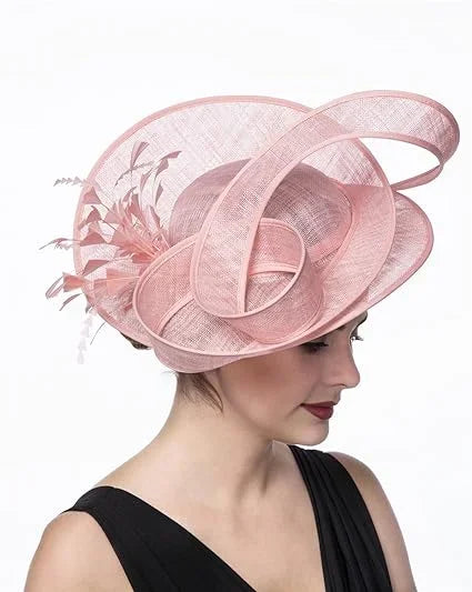 Sinamay Fascinator – Elegant Wedding & Derby Party Hat for Women
