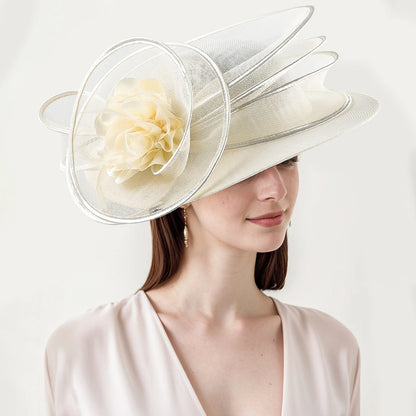 Sinamay Fascinator – Elegant Wedding & Derby Party Hat for Women