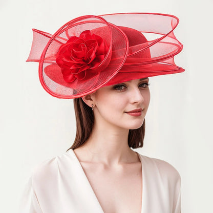 Sinamay Fascinator – Elegant Wedding & Derby Party Hat for Women