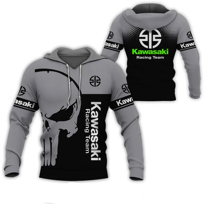 3D print Kawasaki Ninja Motorcycle Riding Off-Road Pullover Extreme Sports Adventure Unisex Sweatshirt Hoodie for Men