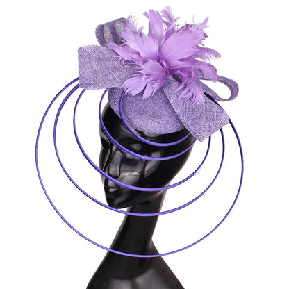 Elegant Crinoline Feather Fascinator