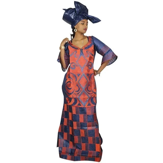 Traditional Kaftran Style African Long Dress