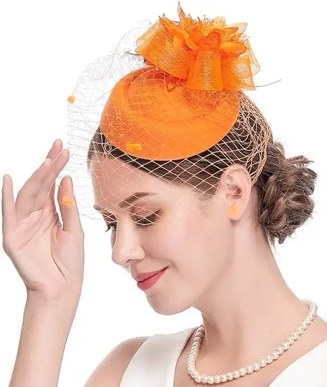 Elegant Hair Drop Fascinator – Fancy Flower Bridal & Party Hat