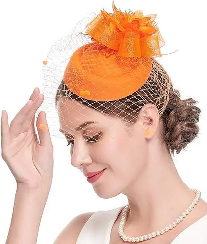 Elegant Hair Drop Fascinator – Fancy Flower Bridal & Party Hat