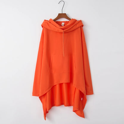 Fashion Trends New European and N Pure Color Long Back Hooded for Women