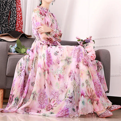 Long Sleeve Floral Maxi Dress