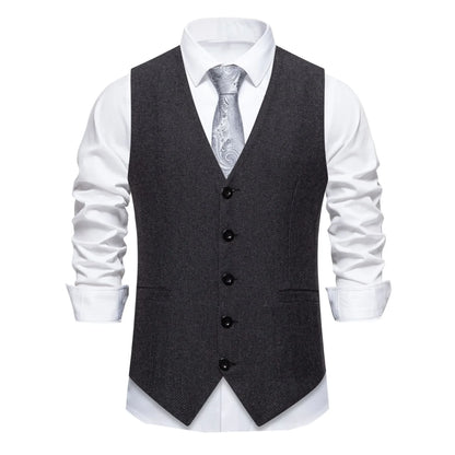 Men Plaid Sleeveless vest