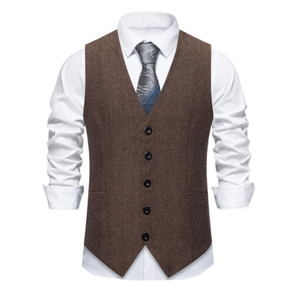 Men Plaid Sleeveless vest