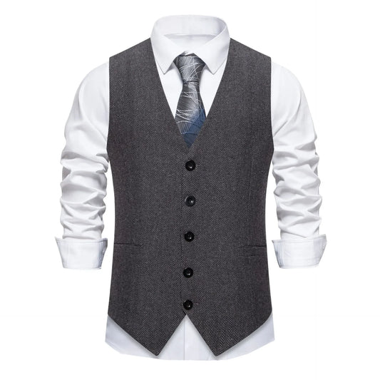Men Plaid Sleeveless vest