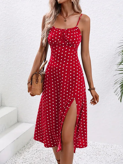 Floral Sexy Midi Slit Dress