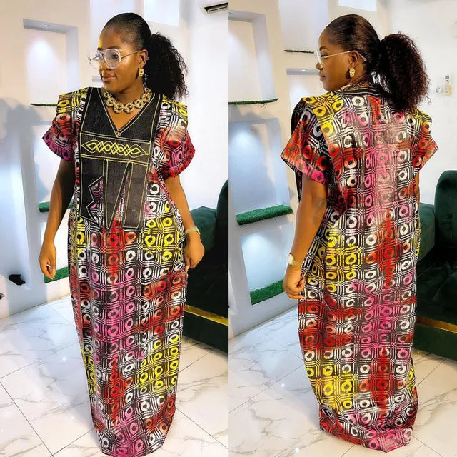 Dashiki Traditional Short Sleeve African Dress