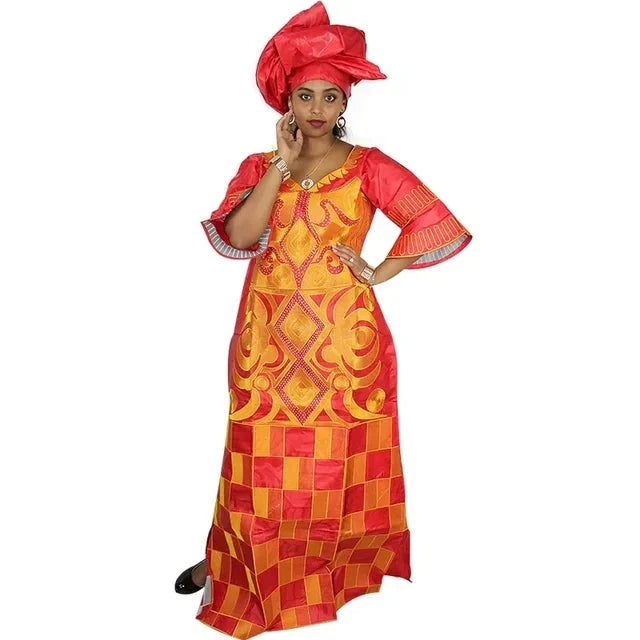 Traditional Kaftran Style African Long Dress