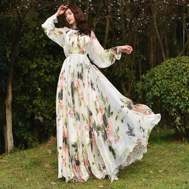 Long Sleeve Floral Maxi Dress