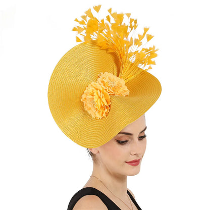 Ladies’ Fascinator Millinery Hat | Elegant Wide Brim Kentucky Derby