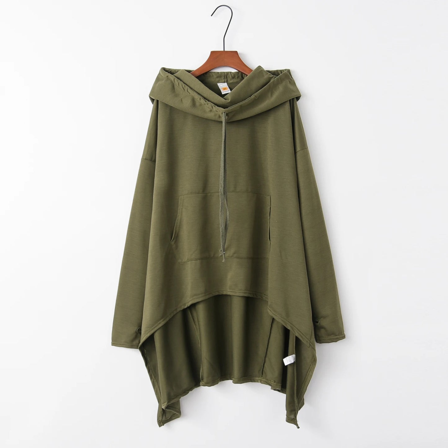 Fashion Trends New European and N Pure Color Long Back Hooded for Women