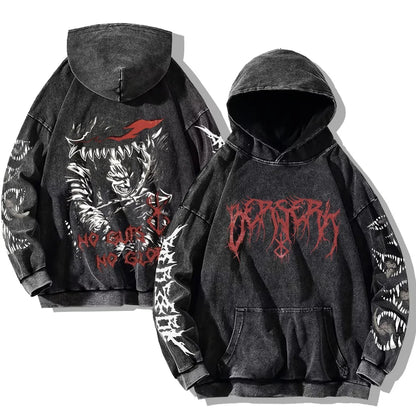 Y2k Gothic Harajuku Retro Vintage Funny Printed Sweatshirt Pullover Oversized Hoodie for Men