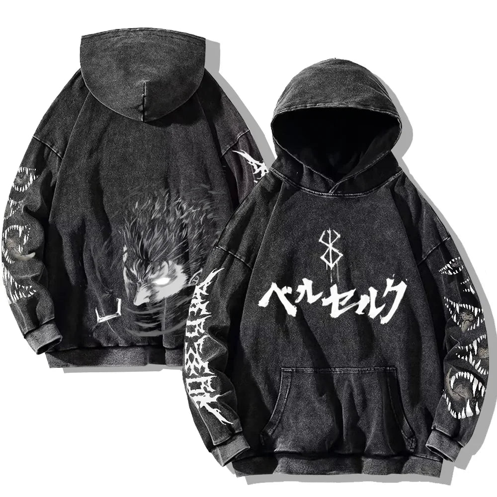 Y2k Gothic Harajuku Retro Vintage Funny Printed Sweatshirt Pullover Oversized Hoodie for Men