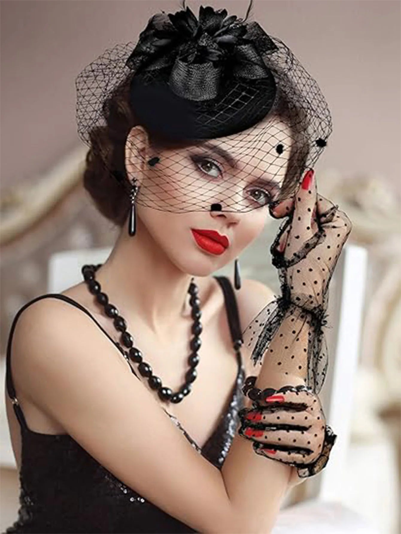 Elegant Hair Drop Fascinator – Fancy Flower Bridal & Party Hat