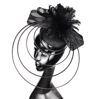 Elegant Crinoline Feather Fascinator