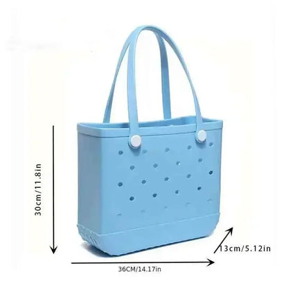 Beach Bogg Children Bag, Shoulder Handbag Waterproof, Summer Storage Basket Summer Shopping Shoulder Bag