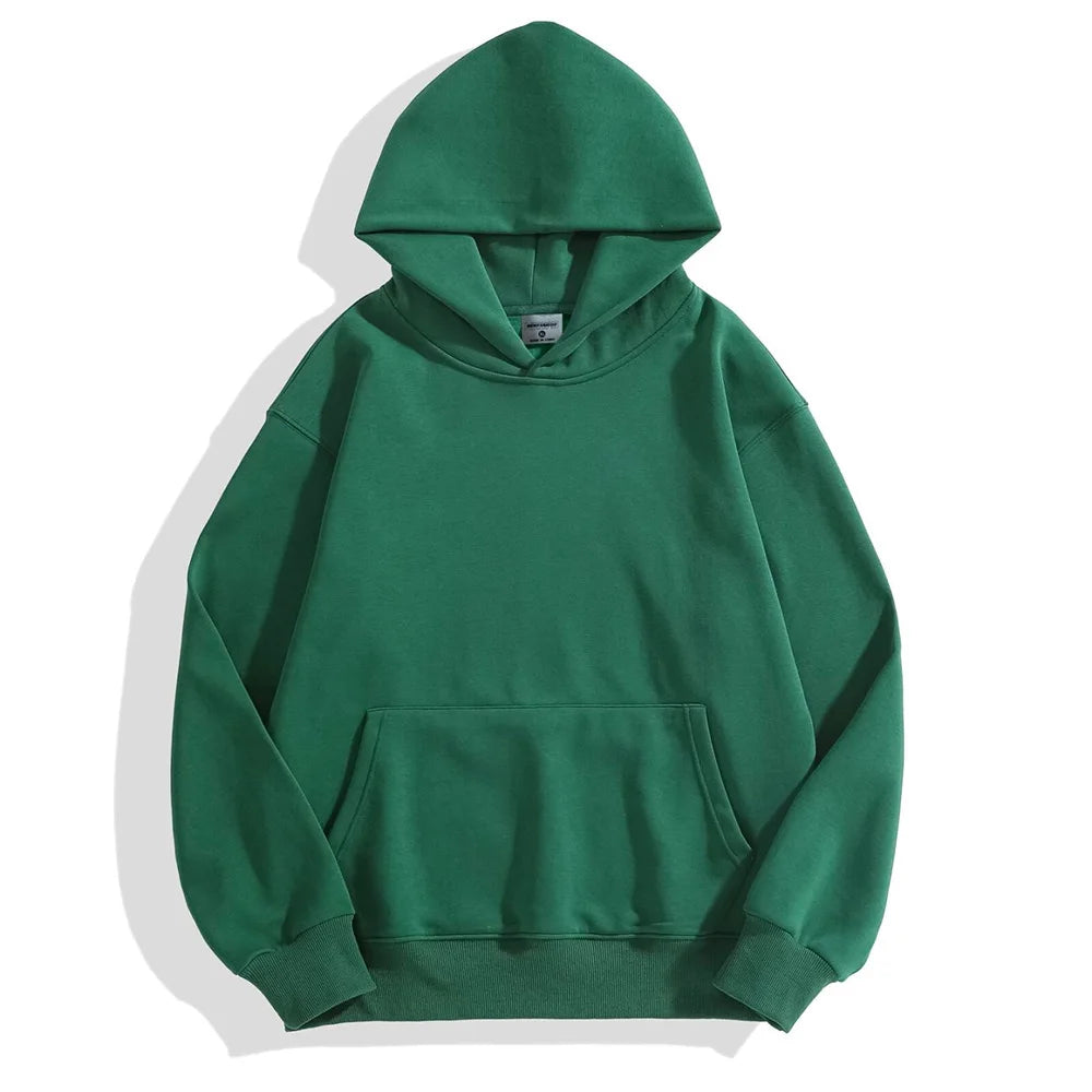 Heavy Weight Cotton Plus Velvet Hooded Sweater Sweatshirt Pullover Hoodie Unisex for Men and Women