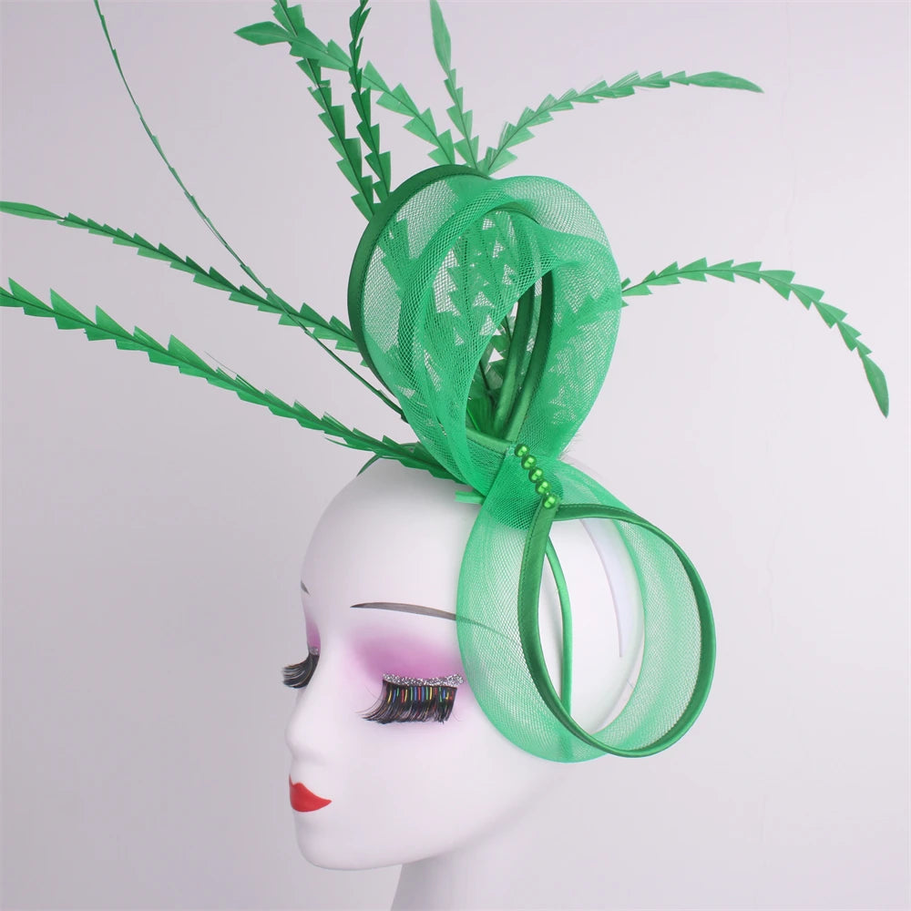 Feather Pillbox Hat Elegant Bow Fascinator