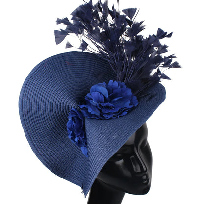 Ladies’ Fascinator Millinery Hat | Elegant Wide Brim Kentucky Derby