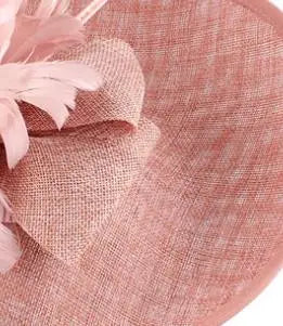 Fancy Sinamay Floral Fascinator – Feather Headpiece for Weddings