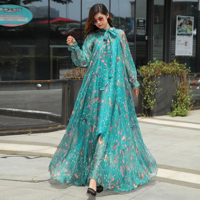 Long Sleeve Floral Maxi Dress